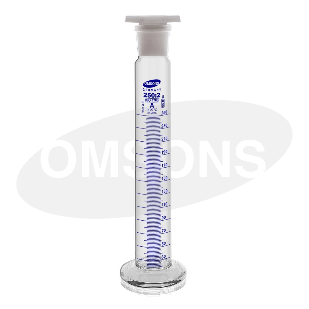 Measuring Cylinder Round Base with Stopper Class A