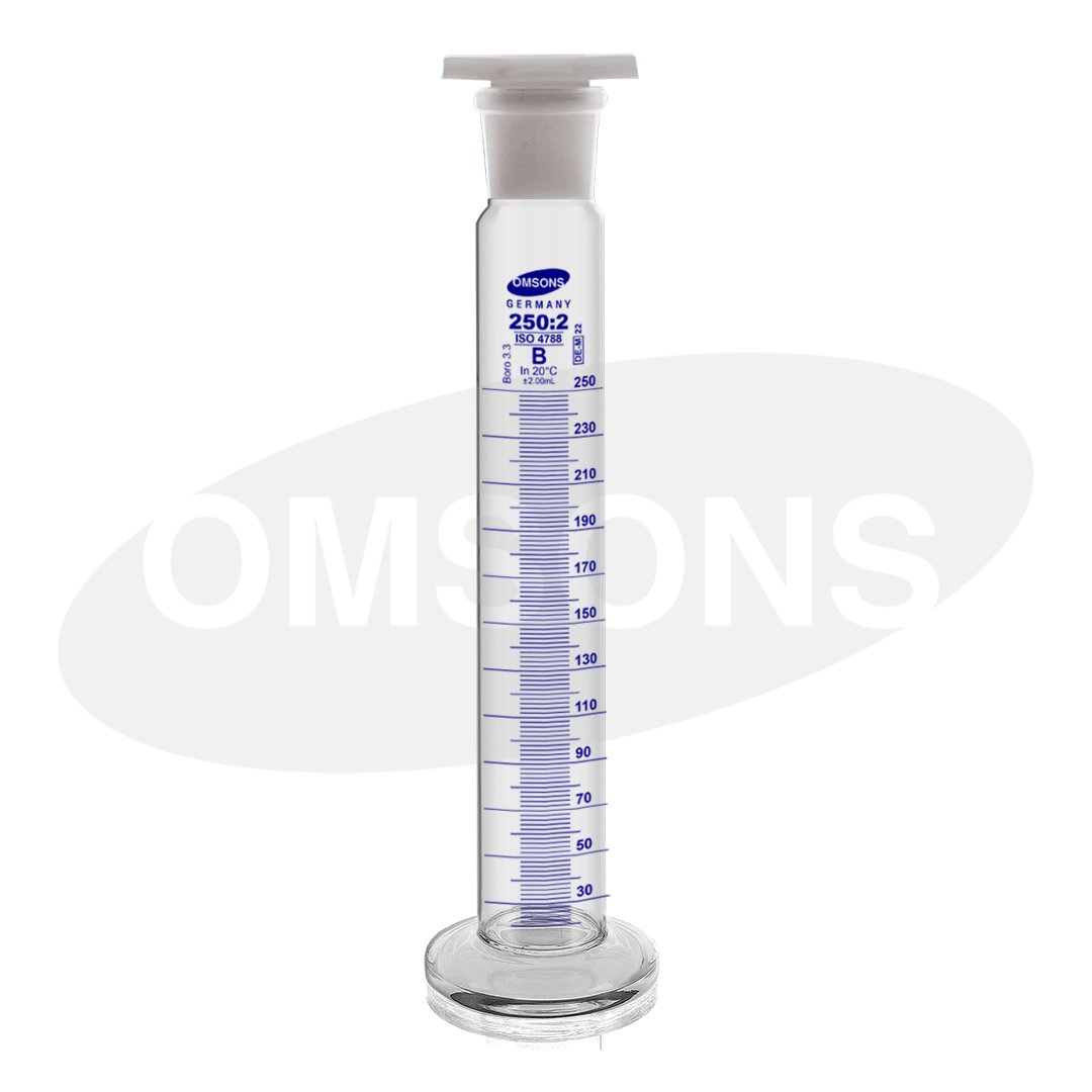 Mixing Cylinder Round Base with Stopper Class B