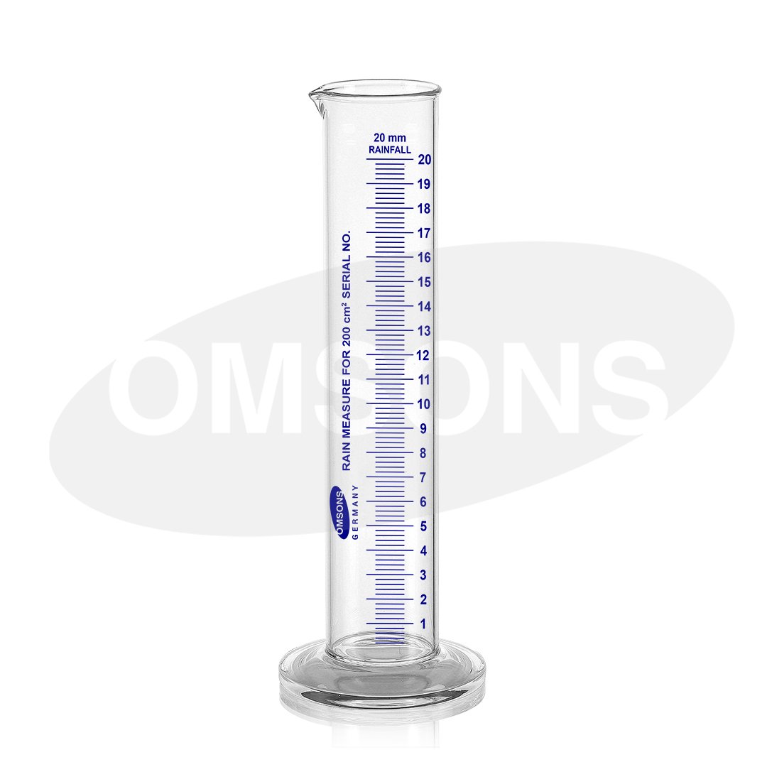 Rain Measuring Cylinders with Graduated Metric Sca