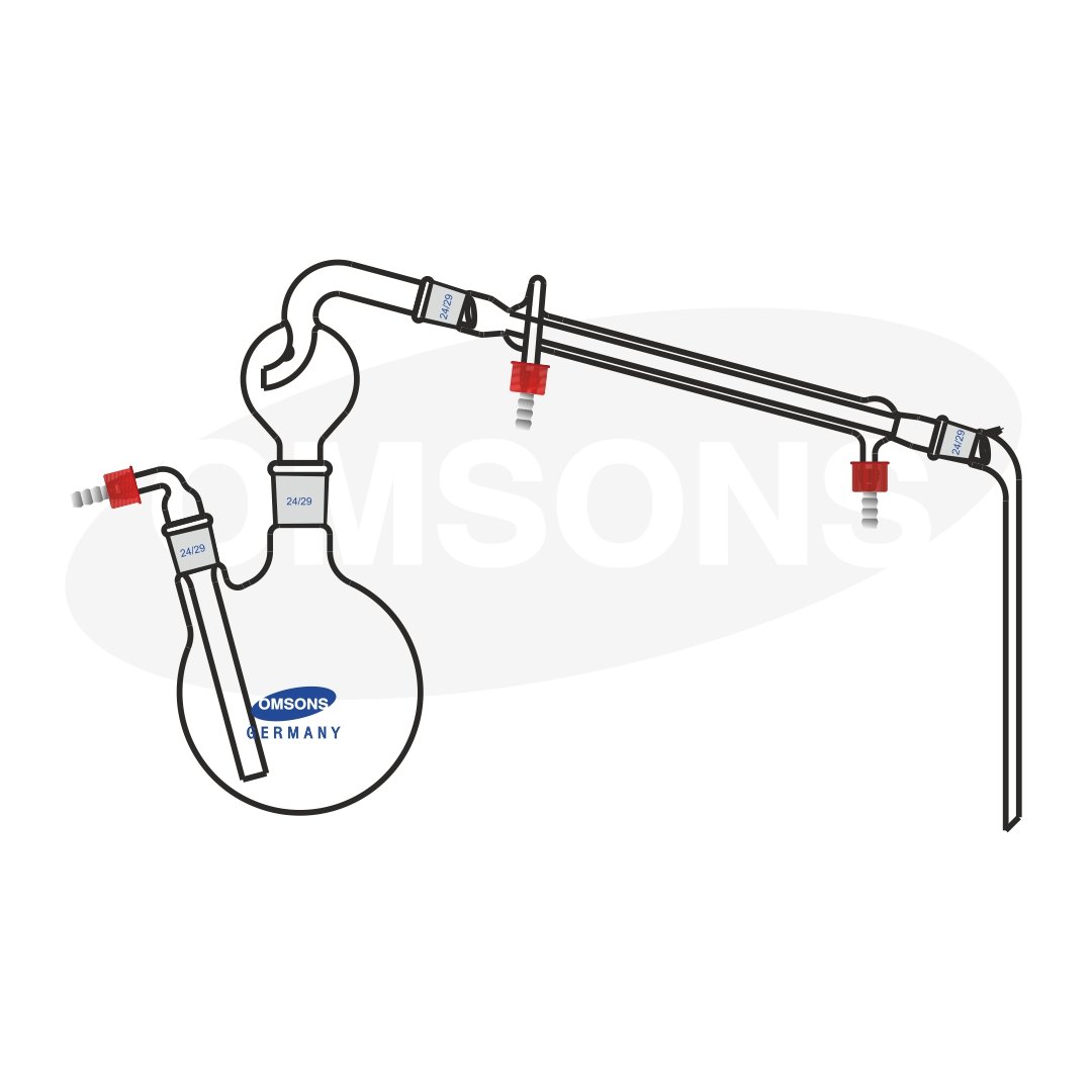 Steam Distillation Assembly with Double Neck Round