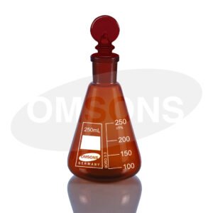 Flask Erlenmeyer Amber with Socket