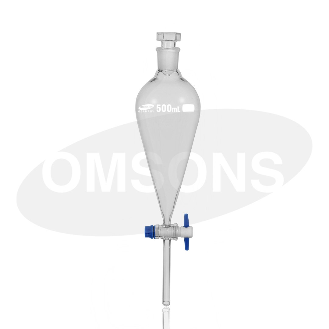 Separating Funnel Pear Shape with PTFE Key