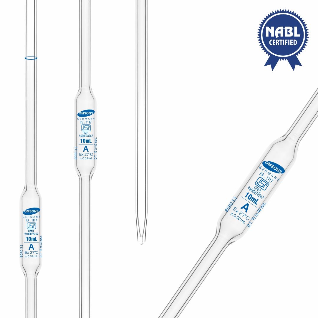 ISI Mark Volumetric Pipettes One Mark Class A with