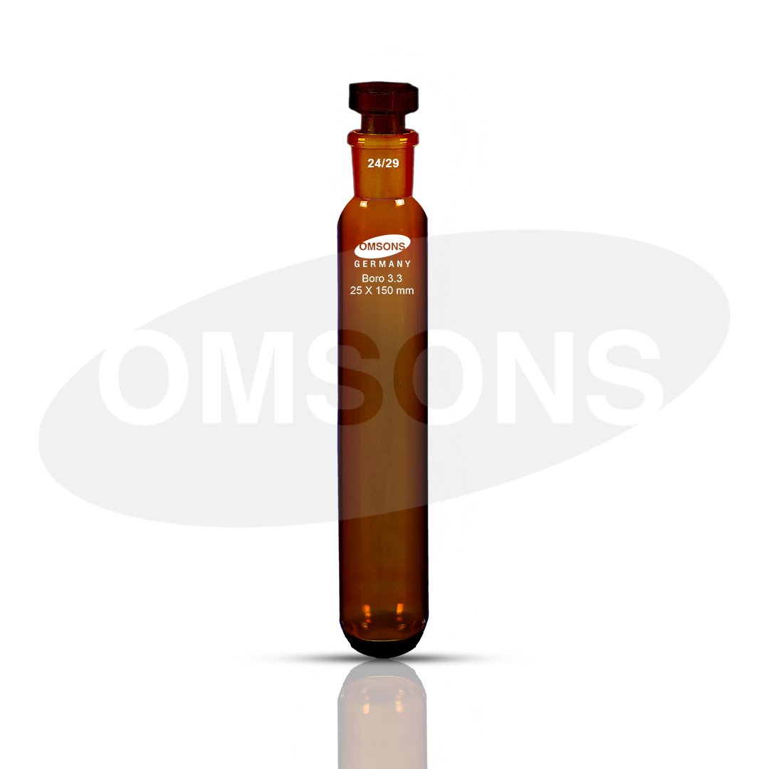 Test Tube with Socket Amber